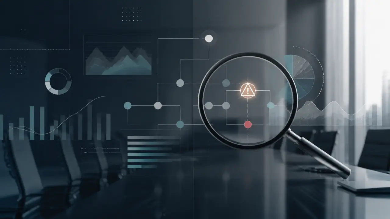 Composition abstraite isométrique évoquant la structure et la croissance stratégique